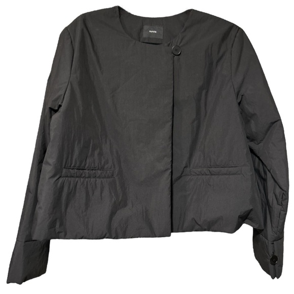 Eunoia Women’s Black Free Size Button Padding Jacket NWOT - Picture 2 of 12